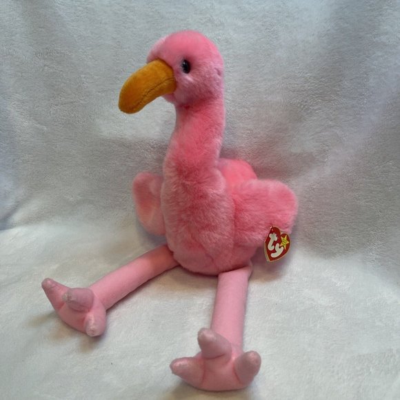 Ty Other - TY BEANIE BUDDY‎ 17" Pink Flamingo PINKY 1998 Plush Toy RETIRED
